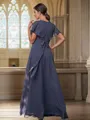 A-Line/Princess Chiffon Ruffles V-neck Short Sleeves Floor-Length Bridesmaid Dresses