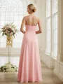 A-Line/Princess Chiffon Ruched V-neck Sleeveless Floor-Length Bridesmaid Dresses