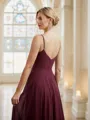 A-Line/Princess Chiffon Ruched V-neck Sleeveless Floor-Length Bridesmaid Dresses