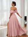 A-Line/Princess Chiffon Ruched Straps Sleeveless Floor-Length Bridesmaid Dresses