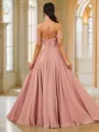 A-Line/Princess Chiffon Ruched Straps Sleeveless Floor-Length Bridesmaid Dresses