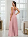 A-Line/Princess Chiffon Ruched Halter Sleeveless Floor-Length Bridesmaid Dresses