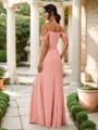 A-Line/Princess Chiffon Ruched Straps Sleeveless Floor-Length Bridesmaid Dresses