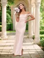 Sheath/Column Silk Like Satin Ruched Sleeveless Floor-Length Corset Bridesmaid Dresses