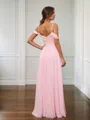 A-line/Princess Chiffon Ruched Sleeveless Floor-Length Bridesmaid Dresses
