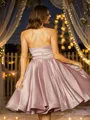A-Line/Princess Charmeuse Ruffles Sweetheart Sleeveless Knee-Length Dresses