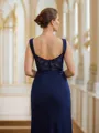 Sheath/Column Stretch Crepe Ruched V-neck Sleeveless Floor-Length Mother of the Bride Dresses