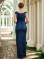 Sheath/Column Ruched V-neck Sleeveless Floor-Length Mother of the Bride Dresses