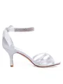 Women's Satin Peep Toe Stiletto Heel Silk Wedding Shoes