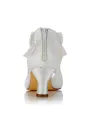 Women's Satin PU Peep Toe Spool Heel Wedding Shoes