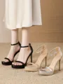 Women's Peep Toe Stiletto Heel Shoes