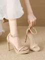 Women's Peep Toe Stiletto Heel Shoes