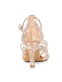 Women's Satin Peep Toe With Rhinestone Stiletto Heel Shoes