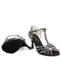 Women's Satin Peep Toe With Rhinestone Stiletto Heel Shoes