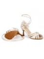 Women's Satin Peep Toe With Rhinestone Stiletto Heel Shoes