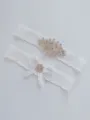 Charming Bridal/Feminine Lace With Rhinestone Garters