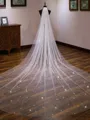 Gorgeous Tulle One-Tier Cathedral Bridal Veils With Sequins