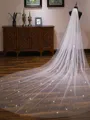 Gorgeous Tulle One-Tier Cathedral Bridal Veils With Sequins