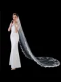 Elegant Tulle One-Tier Cathedral Bridal Veils With Applique