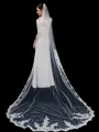 Elegant Tulle One-Tier Cathedral Bridal Veils With Applique
