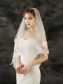 Charming Tulle Fingertip Bridal Veils With Applique
