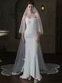 Stunning Tulle One-Tier Cathedral Bridal Veils