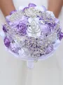 Luxurious Round Satin Bridal Bouquets