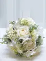 Delicate Round Silk Flower Bridal Bouquets