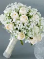 Fascinating Round Silk Flower Bridal Bouquets