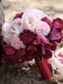 Charming Round Silk Flower Bridal Bouquets