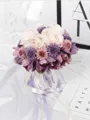 Charming Round Silk Flower Bridal Bouquets