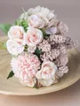 Charming Free-Form Silk Flower Bridal Bouquets