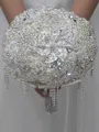 Charming Round Satin Bridal Bouquets