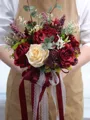Beautiful Free-Form Silk Flower Bridal Bouquets