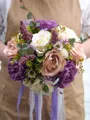 Beautiful Free-Form Silk Flower Bridal Bouquets