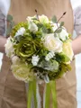 Beautiful Free-Form Silk Flower Bridal Bouquets