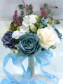 Beautiful Free-Form Silk Flower Bridal Bouquets