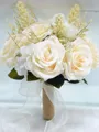 Exquisite Free-Form Silk Flower Bridal Bouquets