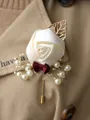 Romantic Free-Form Satin Boutonniere(Sold in a single piece)