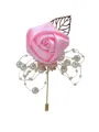 Romantic Free-Form Satin Boutonniere(Sold in a single piece)