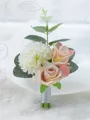 Elegant Free-Form Silk Flower Boutonniere(Sold in a single piece)