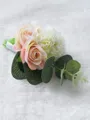 Elegant Free-Form Silk Flower Boutonniere(Sold in a single piece)