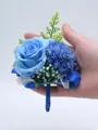 Delicate Free-Form Silk Flower Boutonniere(Sold in a single piece)