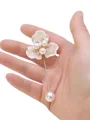 Classic Free-Form Imitation Pearl Boutonniere(Sold in a single piece)