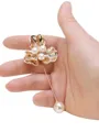 Classic Free-Form Imitation Pearl Boutonniere(Sold in a single piece)