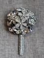 Stunning Round Cloth Boutonniere(Sold in a single piece)