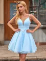 A-line V-neck Short/Mini Homecoming Dress