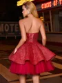 Ball-Gown Straight Bow Short/Mini Homecoming Dress