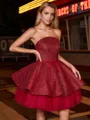 Ball-Gown Straight Bow Short/Mini Homecoming Dress