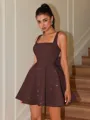 A-line Square Bow Short/Mini Corset Homecoming Dress